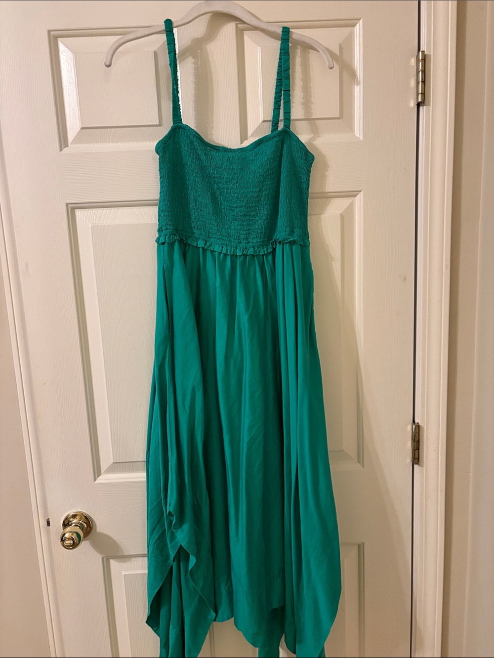 GAP green High-Low Spaghetti Strap Dress